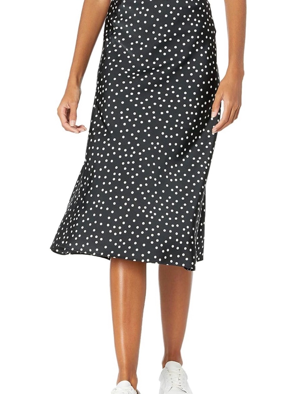 The Drop Women’s Black Polka Dot Midi Skirt - Size Medium